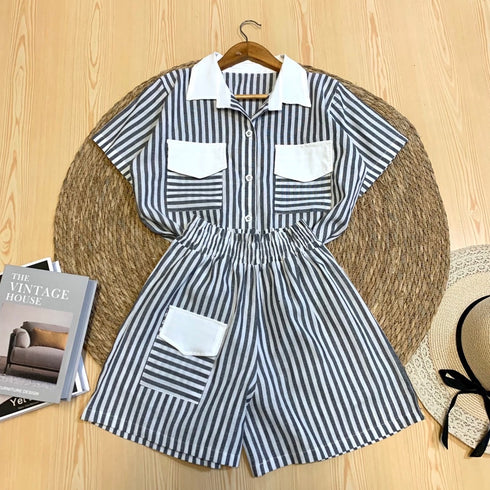 Causal LinenStripes Women Co-Ord Sets